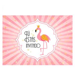 10 Invitaciones en español “Princesa Flamenca“: Juego de 10 Invitaciones cumpleaños