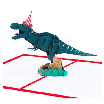Tarjeta de cumpleaños en 3D diseño dinosaurio para felicitación Pop up MUROAD