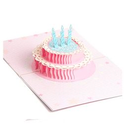Tarjeta de cumpleaños y felicitacion 3D Pop Up regalo para sus familiares, amigos, jefes, pastel